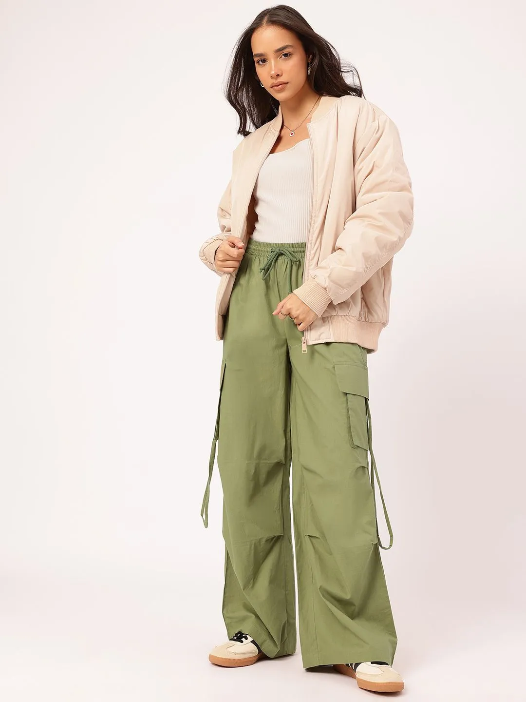 DressBerry Women Army Chic Cargo-Style Trousers