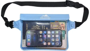 DRLOKPAK Waterproof Waist Bag & Pouch - Fanny Pack Bum Bag with Secret Holder Keeps Your Phone Kindle Wallet Watch & Valuables Dry - Perfect for Surf Canoe Swim Snorkel Dive Beach Pool(Blue)