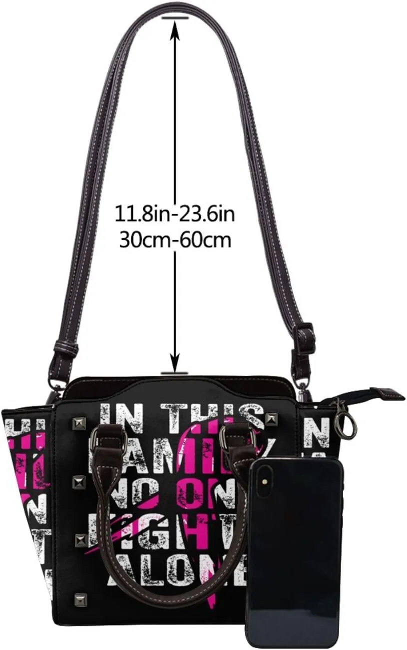 DWomen's Pu Leather Handbag Rivet Shoulder Bag Fashion Studded Top Handle Satchel Crossbody Tote Bag Punk Bag Purse