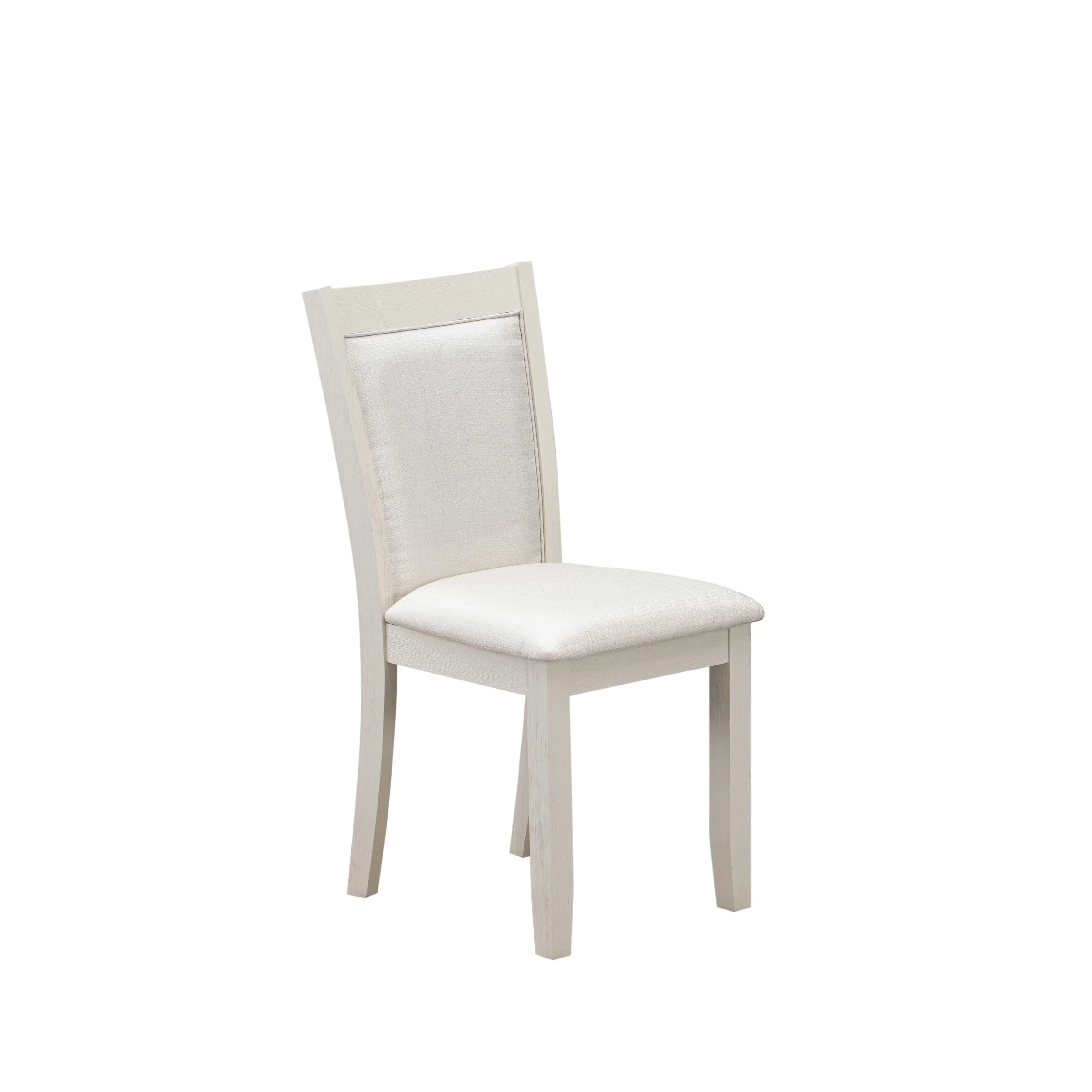 East West Furniture V027MZ001-9 9 Piece Modern Dining Table Set Includes a Rectangle Wooden Table with V-Legs and 8 Cream Linen Fabric Parsons Dining Chairs