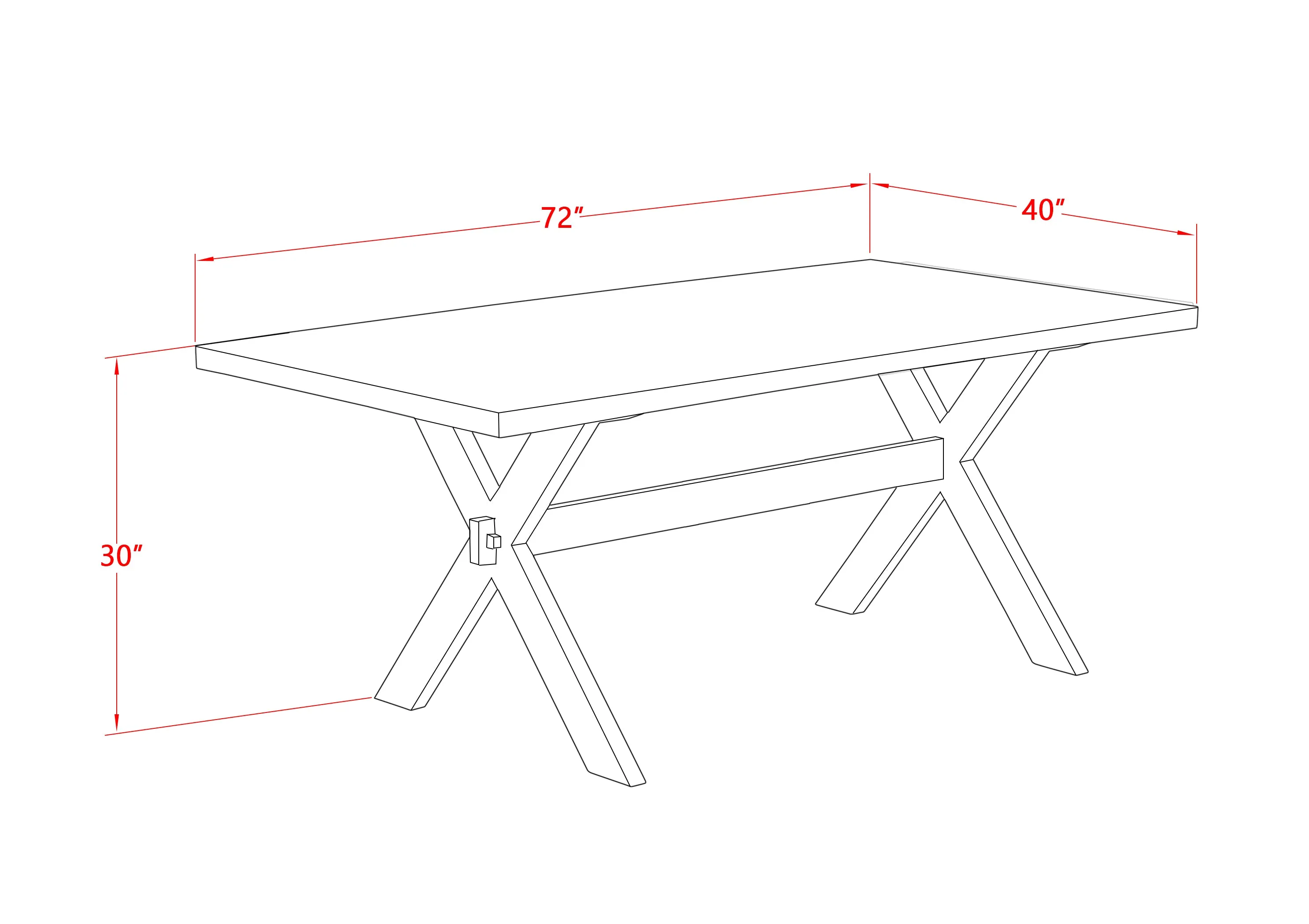 East West Furniture X077GA235-9 9 Piece Dining Room Furniture Set Includes a Rectangle Dining Table with X-Legs and 8 Doeskin Linen Fabric Upholstered Chairs, 40x72 Inch, Multi-Color