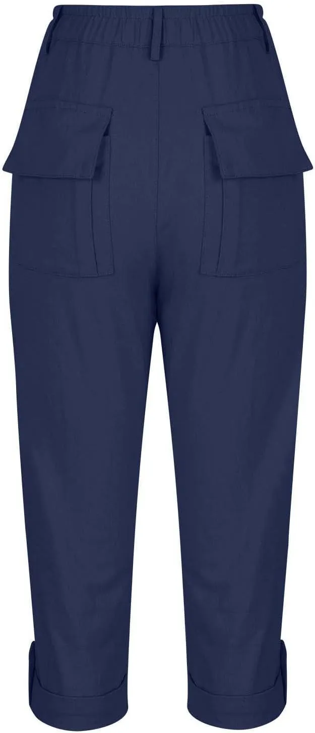 Elastic Sweatpants for Women Plus Size Lightweight Drawstring Casual Trousers Jogging Yoga Clothing Soft Breathable