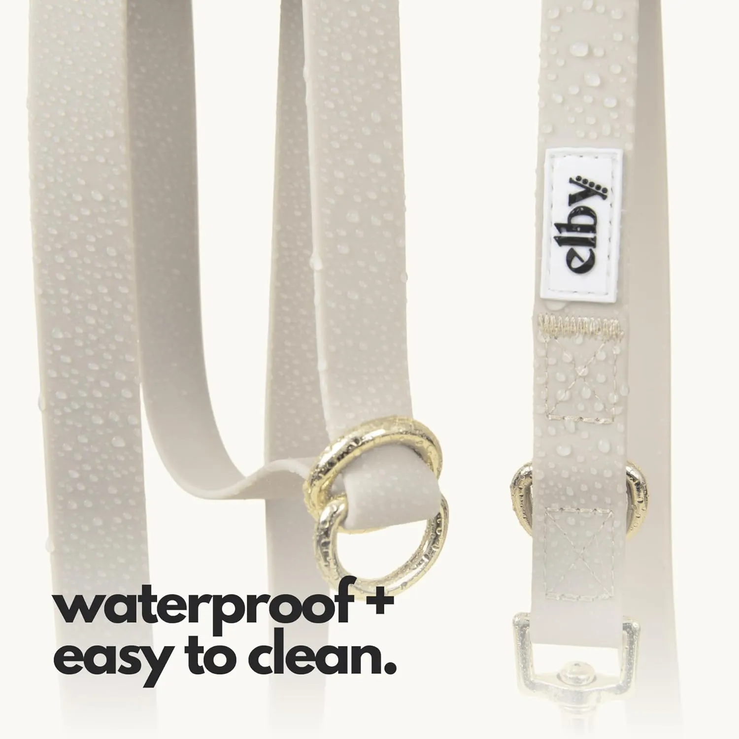 elby - Hands Free Dog Leash with Treat Pouch - Cross Body and Waist - Training Leash with Fanny Pack - Dog Walking Accessories and Walking Essentials - for Medium and Large Dogs (Beige, Regular)