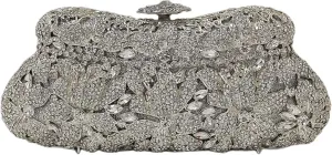 Elegant Flower Crystal Clutch 3 Flowers Evening Bags for Women Formal Party Floral Rhinestone Handbags Purse