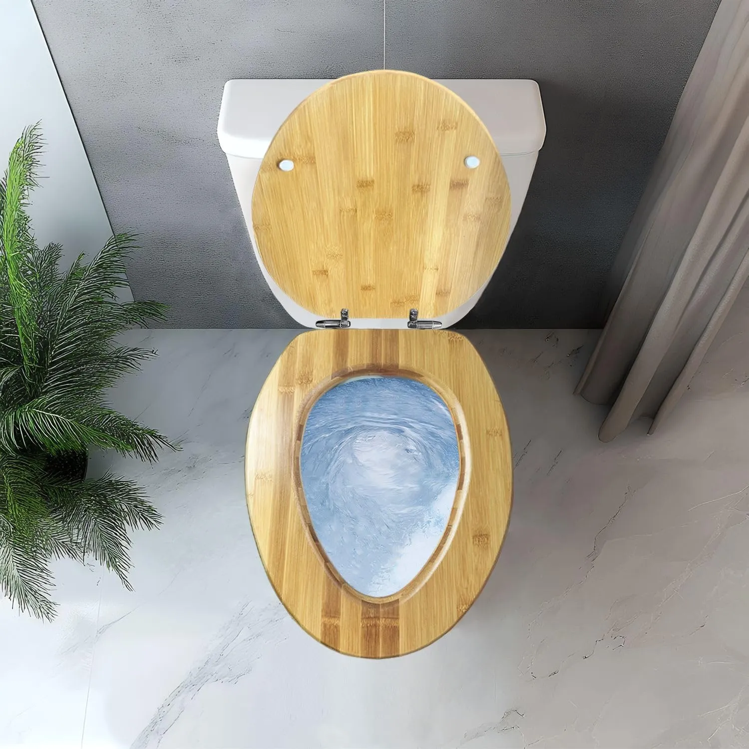 Elongated Toilet Seat Wood Toilet Seat with Cover Purple violet leather texture Purple violet leather bag Easy to Install Quietly Close Quick Release Hinges Decorative Bathroom Decor