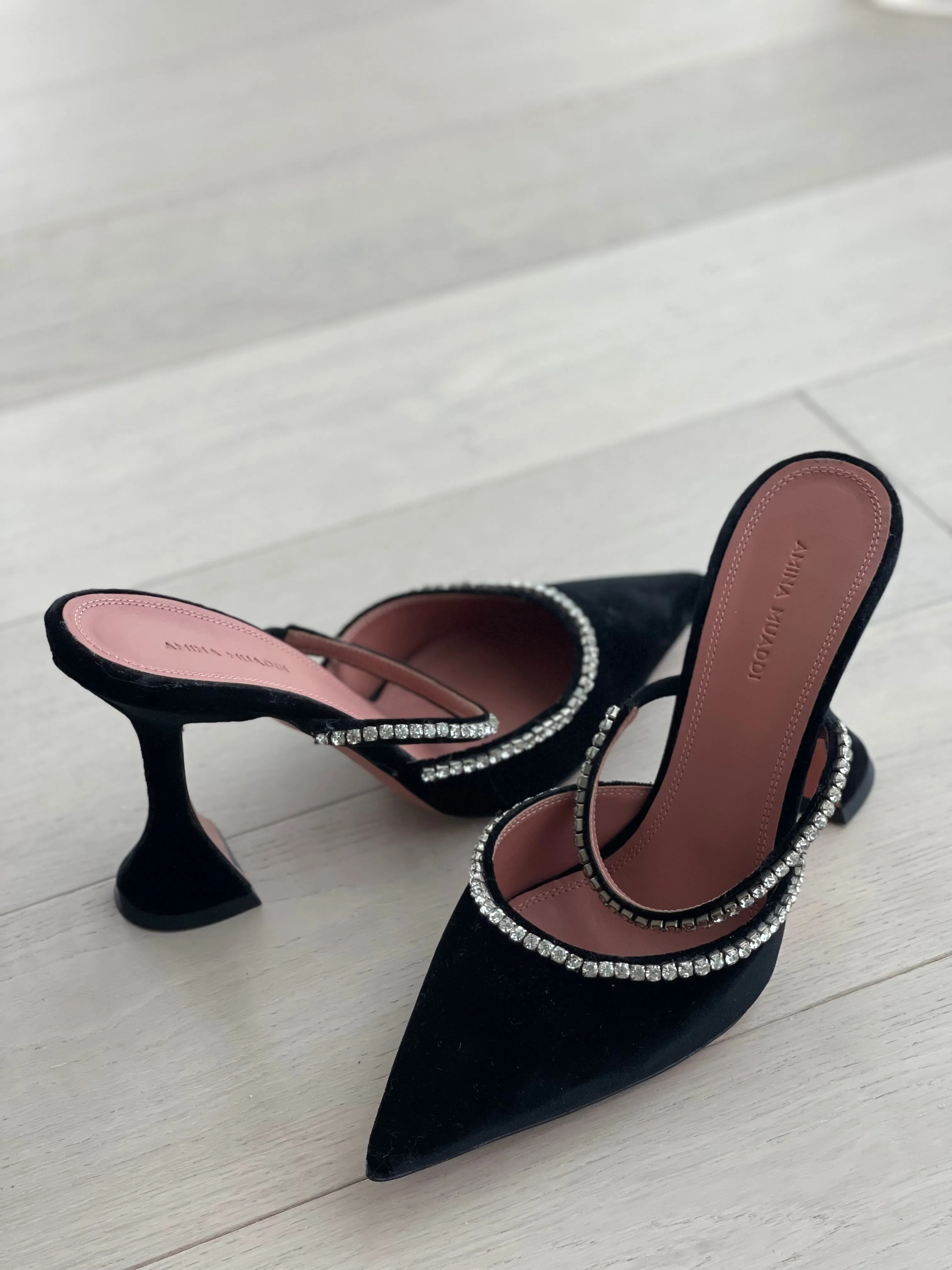 Embellished Velvet Mules