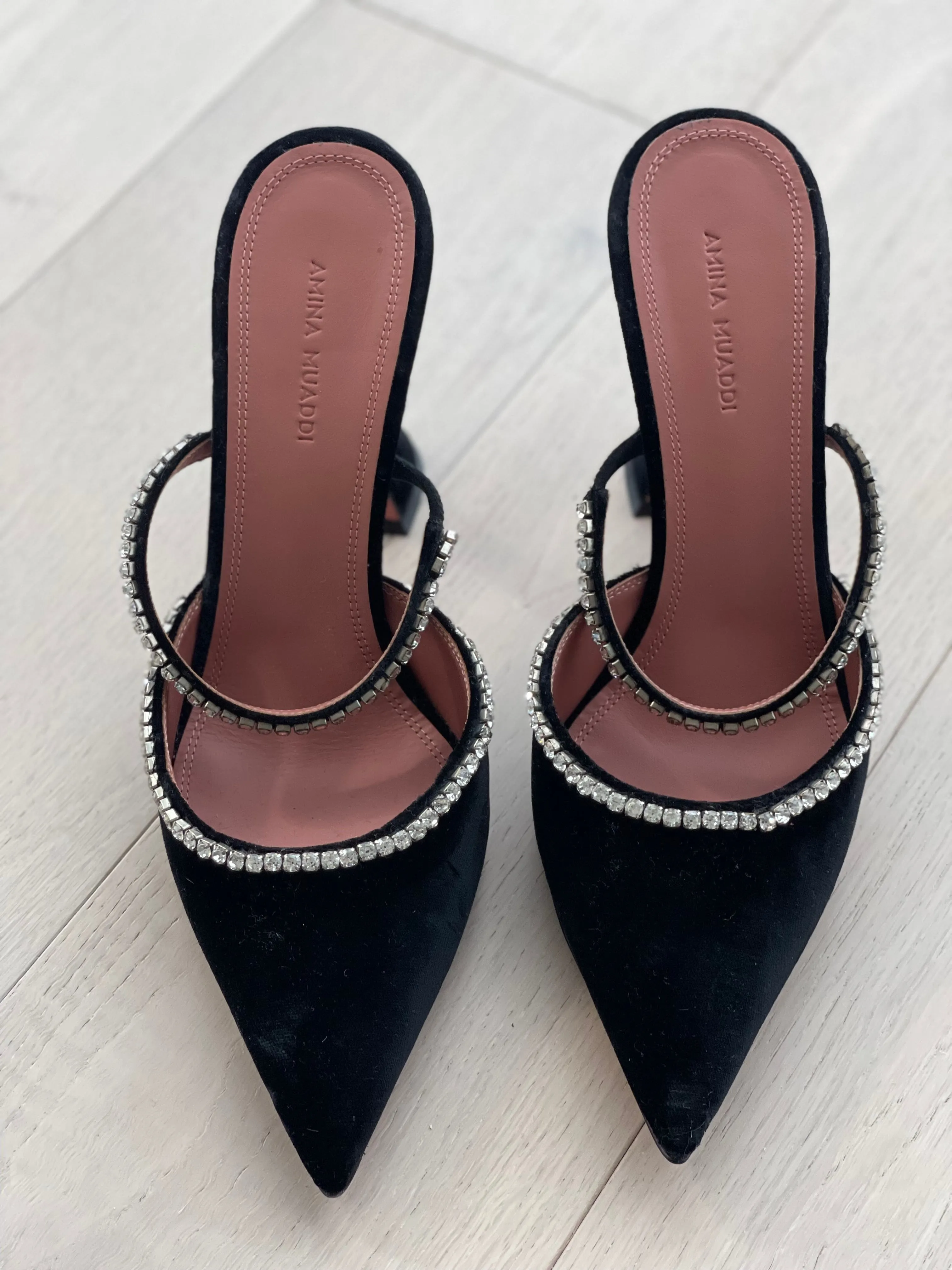 Embellished Velvet Mules