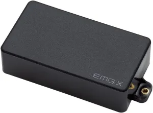 EMG 60X Guitar Humbucking Pickup, Black Guitar Humbucking Pickup, Chrome, Short Shaft