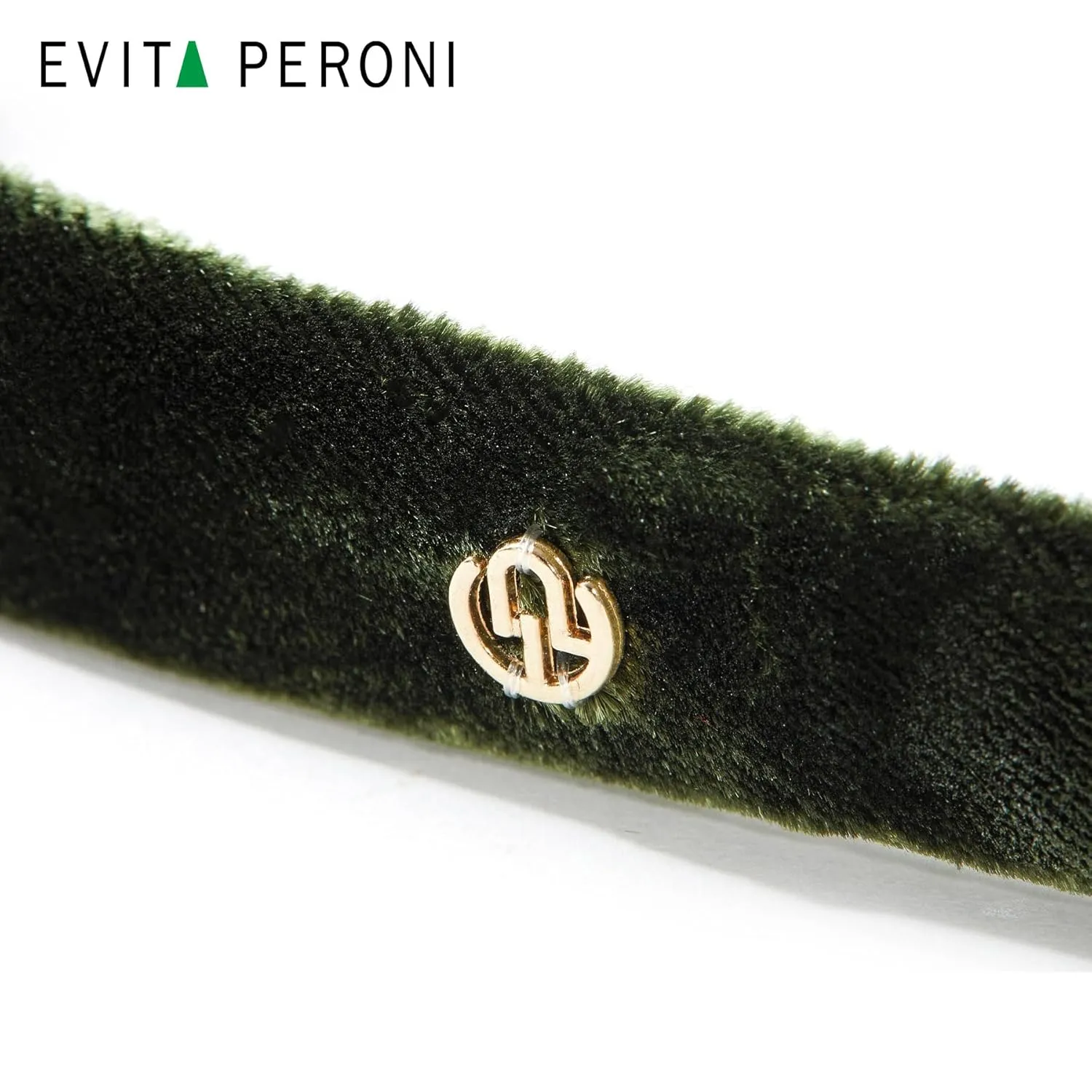 EVITA PERONI Thin Green Velvet Headbands for Women Fashion Headband No Slip Soft Hairband Comfortable HairBands for Women Girls Winter Hair Accessories