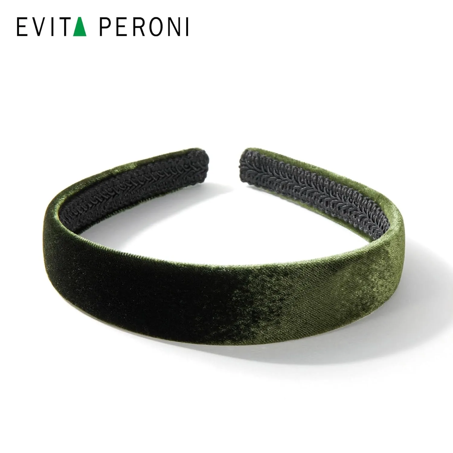 EVITA PERONI Thin Green Velvet Headbands for Women Fashion Headband No Slip Soft Hairband Comfortable HairBands for Women Girls Winter Hair Accessories