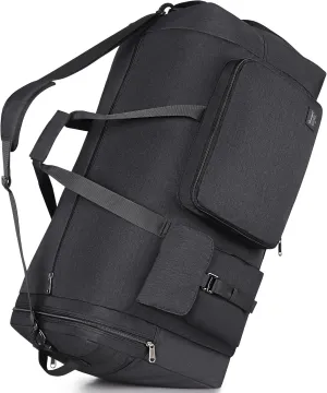 Extra Large Duffle Bag for Travel, Collapsible Duffle Bag for Men, Foldable Duffel Bags for Traveling (Black, 80L)