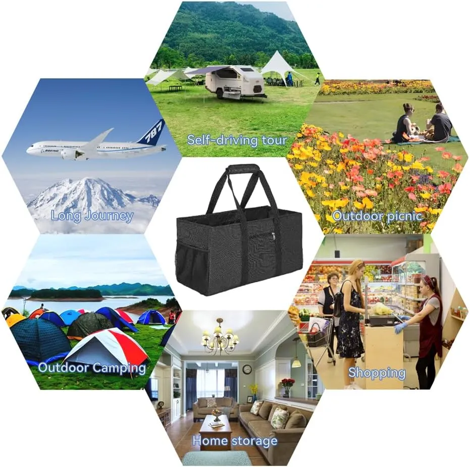 Extra Large Utility Tote Bag,Reusable Shopping Bags with Handles - Waterproof,Foldable,and Spacious