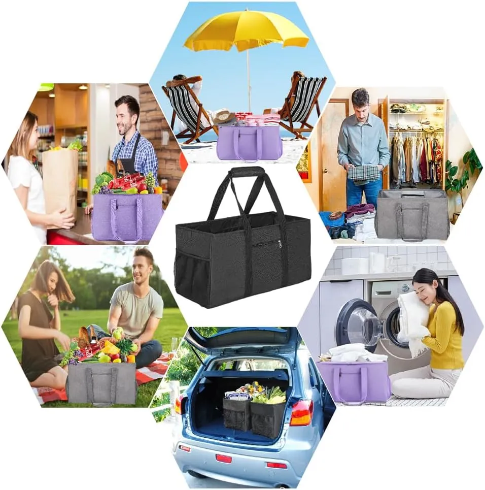 Extra Large Utility Tote Bag,Reusable Shopping Bags with Handles - Waterproof,Foldable,and Spacious