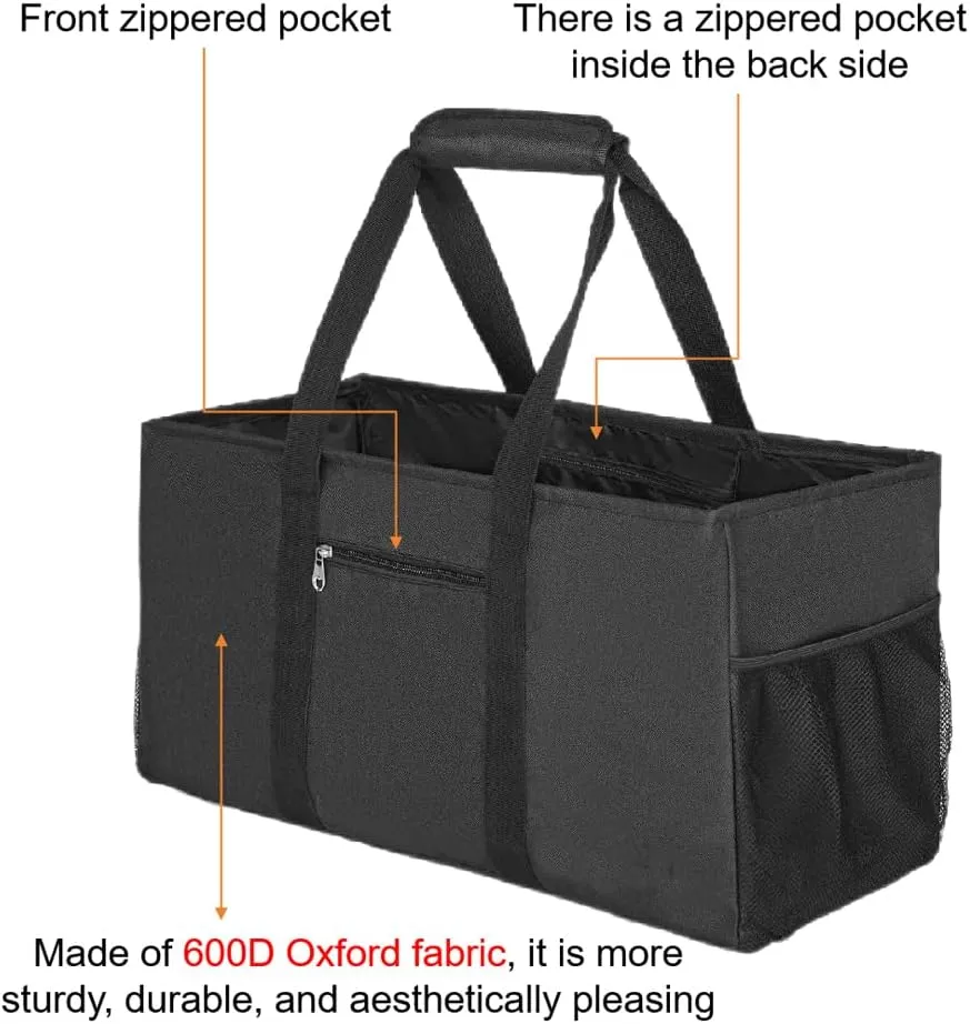 Extra Large Utility Tote Bag,Reusable Shopping Bags with Handles - Waterproof,Foldable,and Spacious
