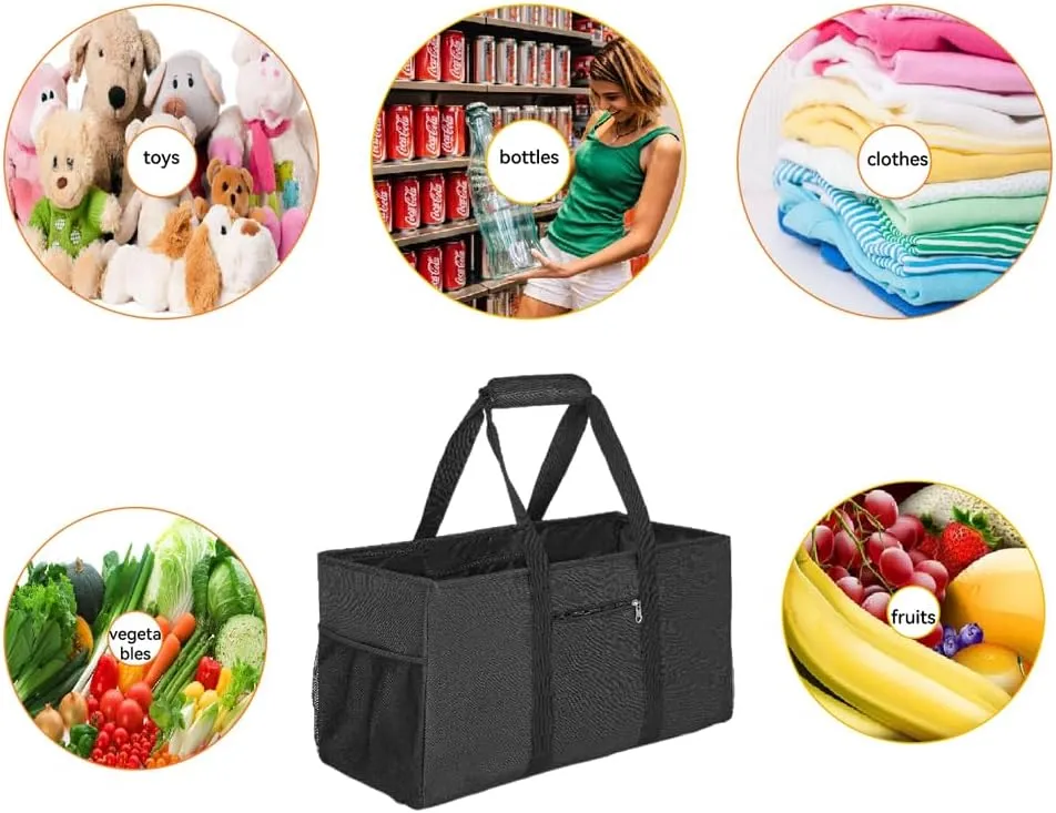 Extra Large Utility Tote Bag,Reusable Shopping Bags with Handles - Waterproof,Foldable,and Spacious