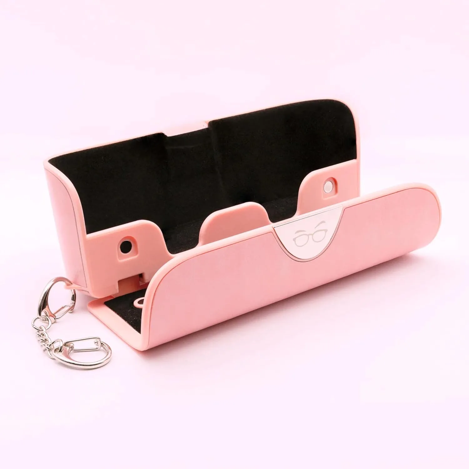 Eyeglasses Case – Vegan Leather Hard Shell Holder, One-Hand Access, Fits Sunglasses, Readers, Blue Light Glasses