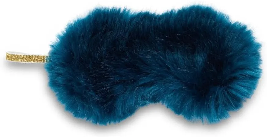 Fabulous-Furs Donna Salyers Sapphire Mink Faux Fur Sparkle Eyemask, Sapphire, One Size