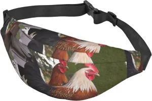Fanny Pack for Men Women Waist Bag Adjustable Waist Pack Crossbody Belt Bag BackYard Chickens Bum Bag