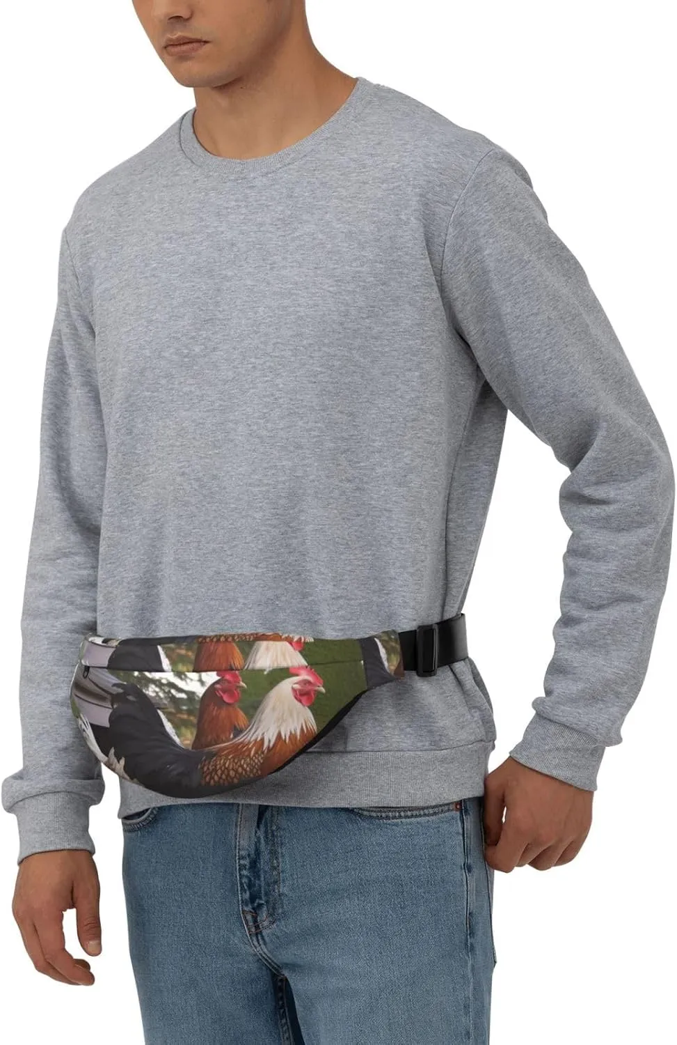 Fanny Pack for Men Women Waist Bag Adjustable Waist Pack Crossbody Belt Bag BackYard Chickens Bum Bag