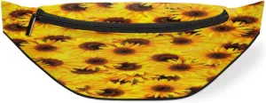 Fanny Pack for Women Men Sunflower Bushes Waist Pack Crossbody Bag with Adjustable Straps for Hiking Running Walking Travel Cycling