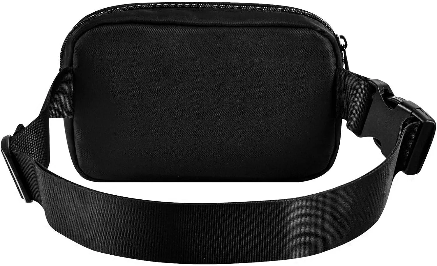 Fanny Pack for Women Men with Zipper Black Fashion Waist Pack, Small Cross Body bags for Running,Hiking,Cycling,Travel 20810