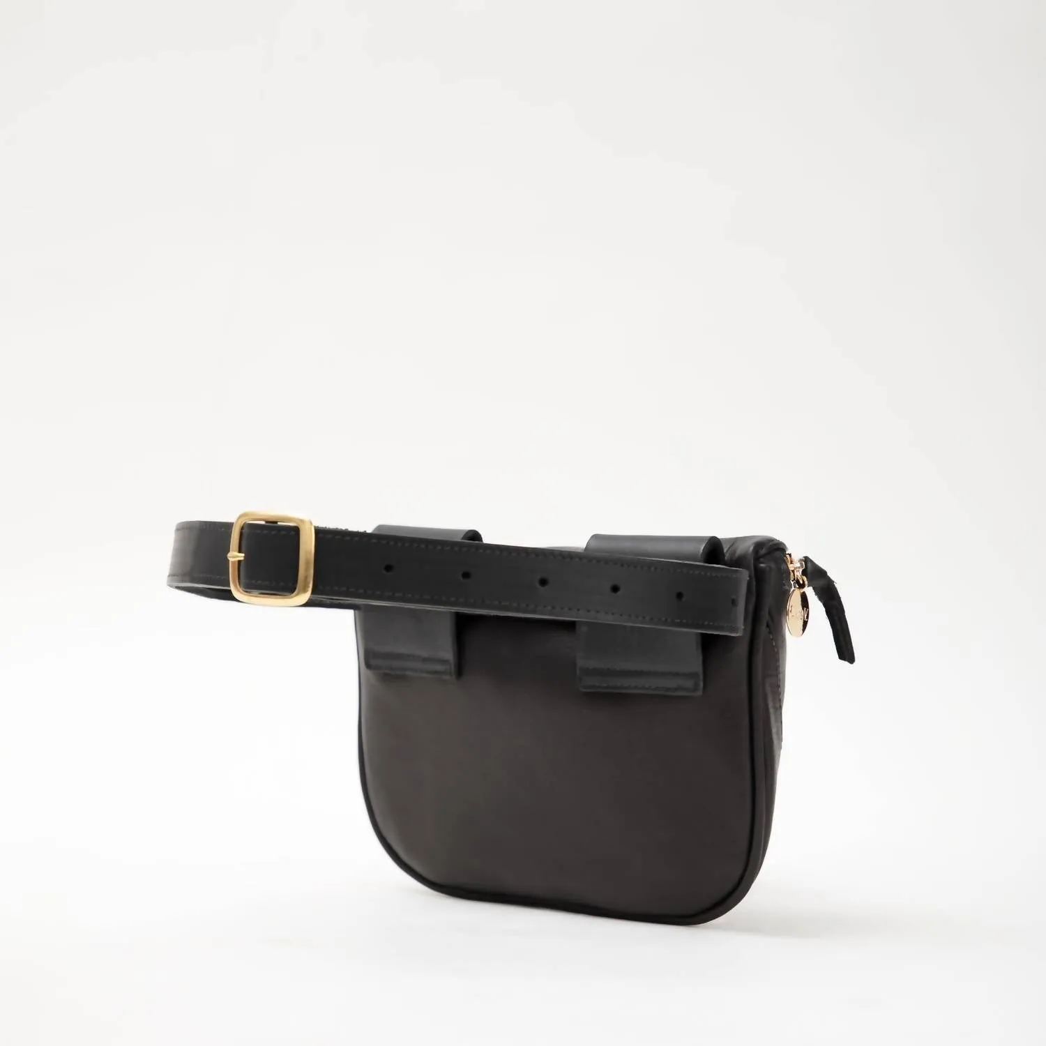 Fanny Pack In Black Velvet Leather