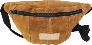 Faux Suede Leather Waist Belt Bag Travel Pouch Fanny Treat Pack Grey 18AA03