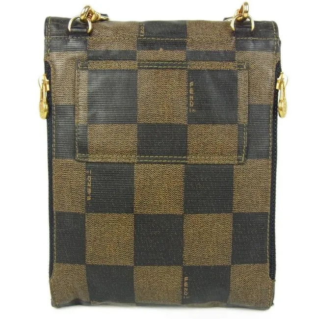 Fendi Brown Checkerboard Print Fanny Pack or Crossbody