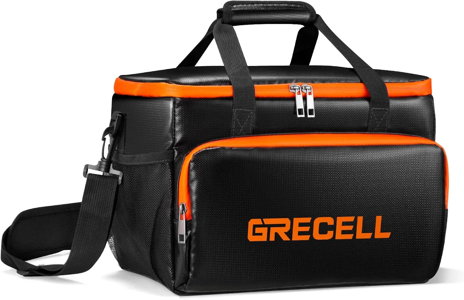 Fire-proof Carrying Case Bag Compatible with Jackery Explorer240/300/160/500/Anker521 Portable Power Station, Waterproof Camping Travel Storage Case Bag Multi-Pockets for Charging Cable and Accessory