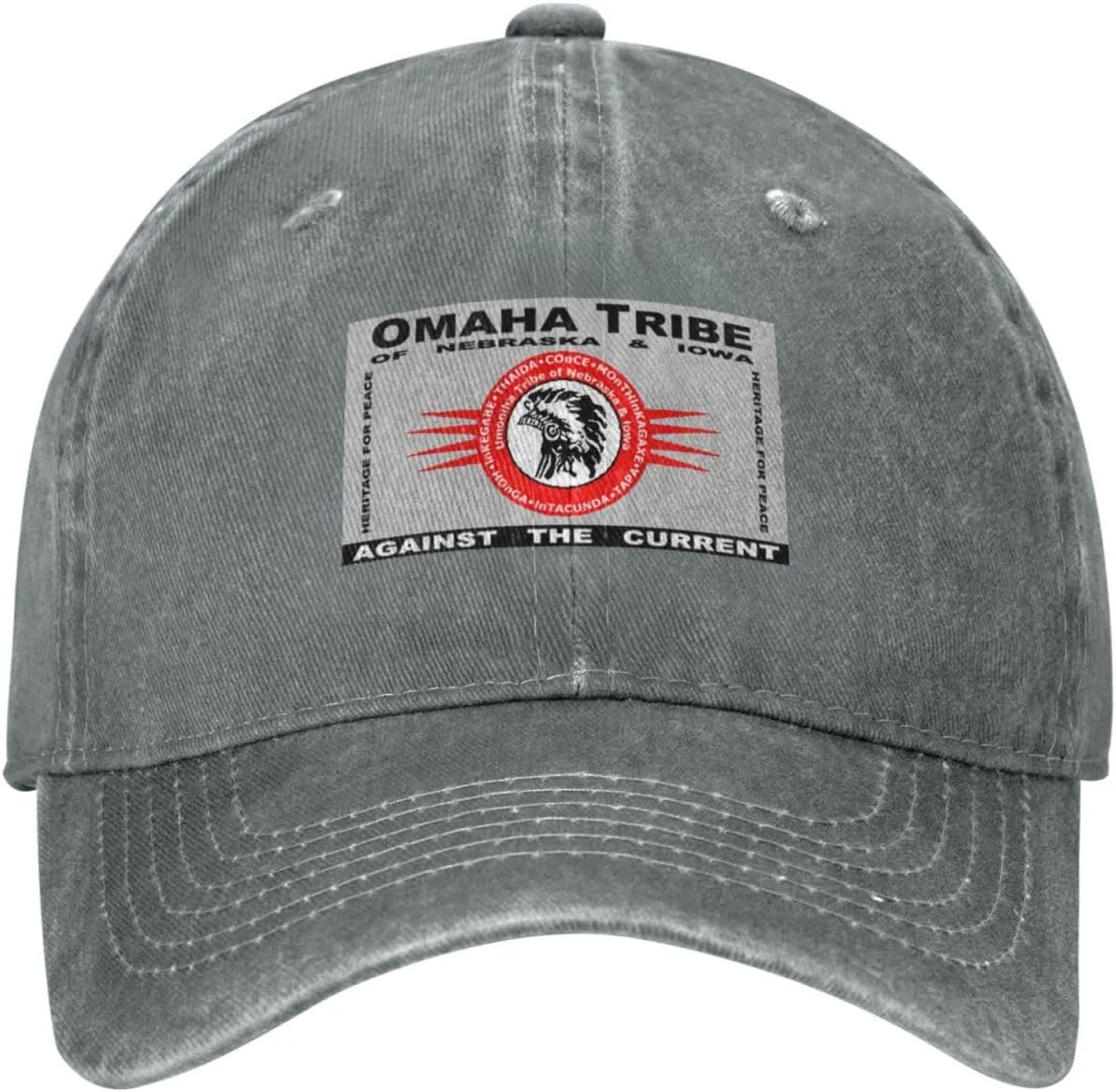 Flag of The Omaha Tribe of Nebraska & Iowa Baseball Cap for Men Women Adjustable Vintage Washed Cotton Dad Hat