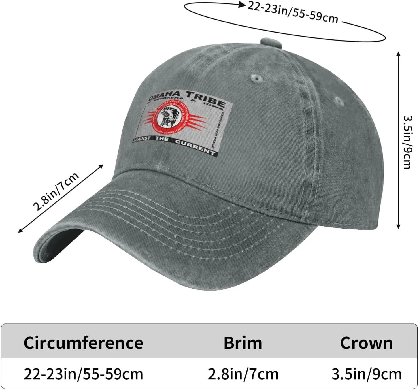 Flag of The Omaha Tribe of Nebraska & Iowa Baseball Cap for Men Women Adjustable Vintage Washed Cotton Dad Hat