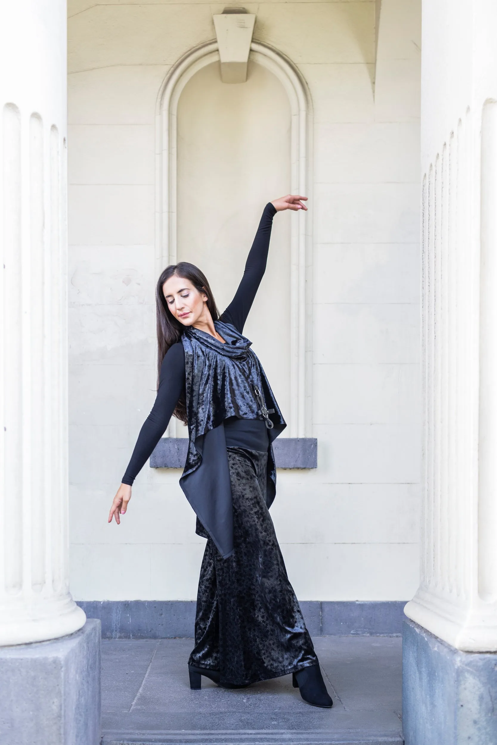 Flared Pant - Black Velvet