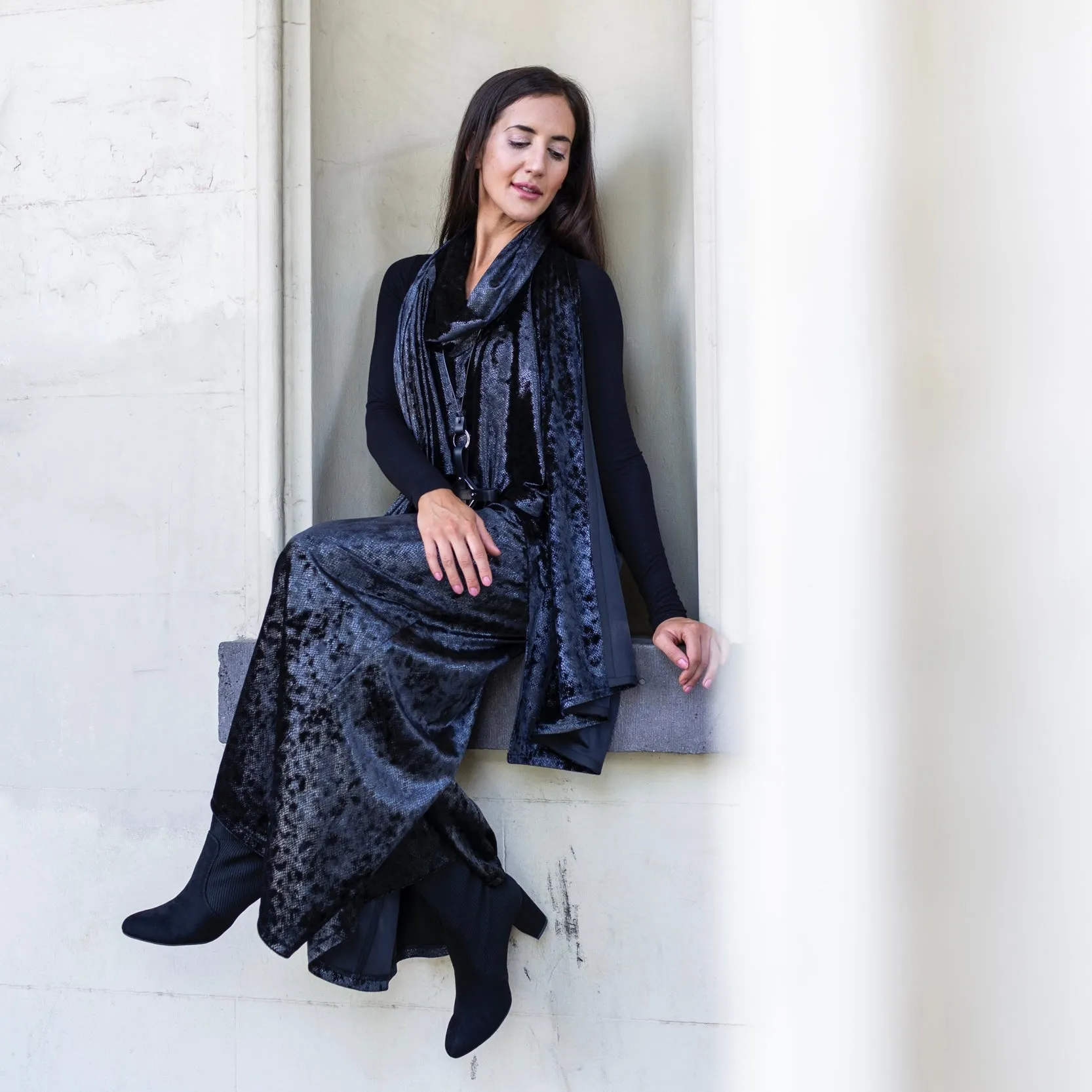Flared Pant - Black Velvet