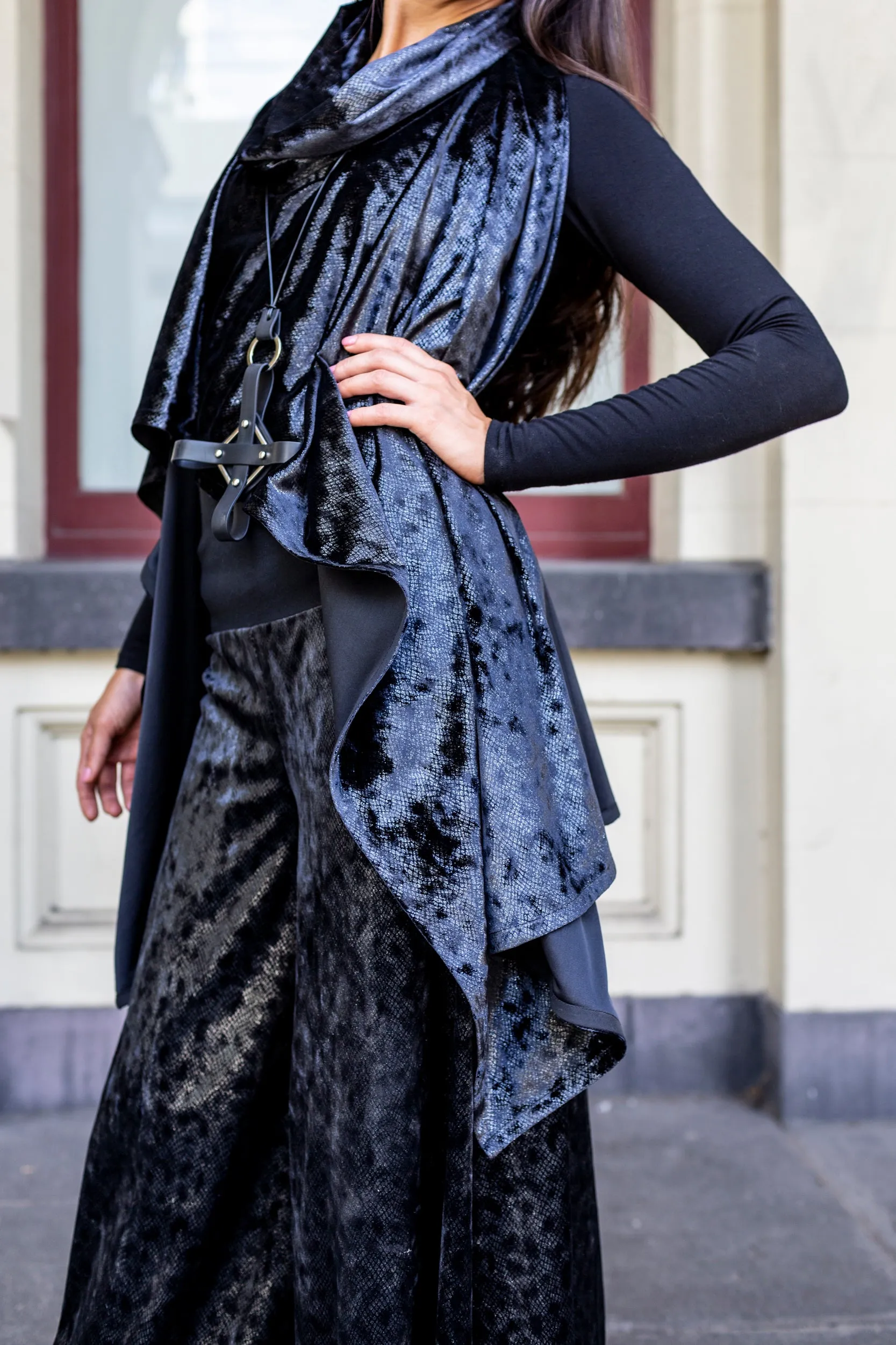 Flared Pant - Black Velvet