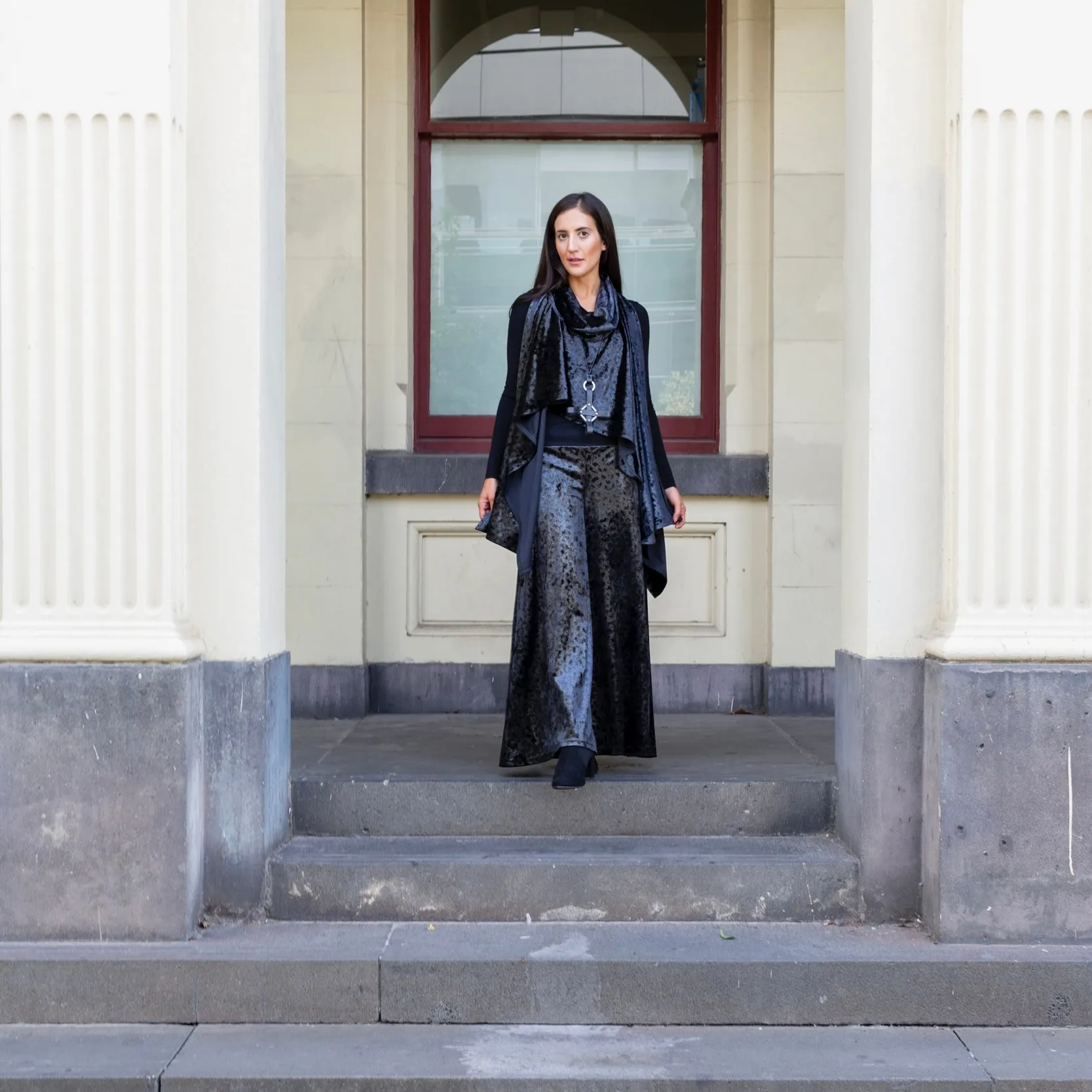 Flared Pant - Black Velvet