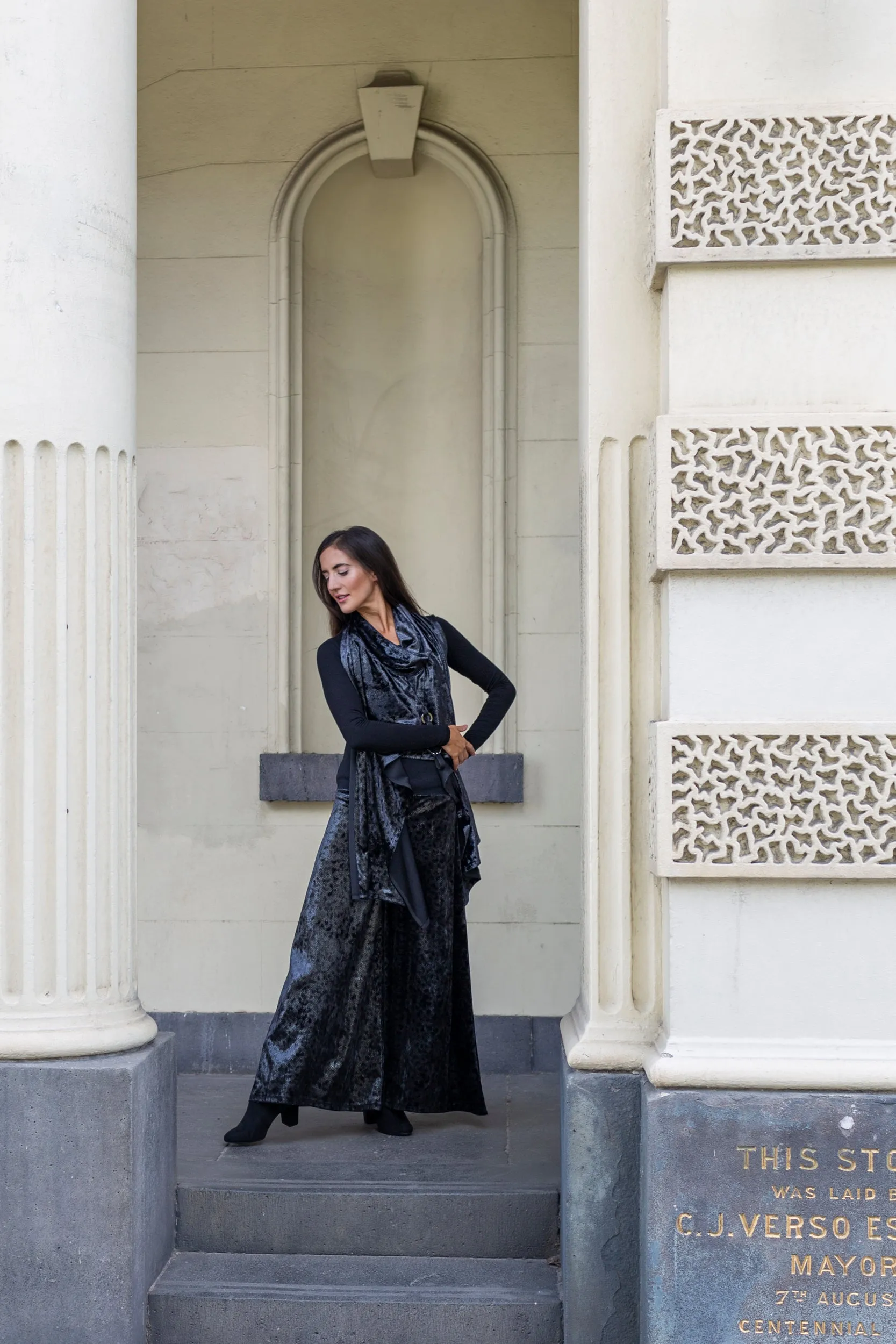 Flared Pant - Black Velvet