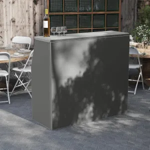 Flash Furniture Amara 4' Gray Laminate Foldable Bar - Portable Event Bar