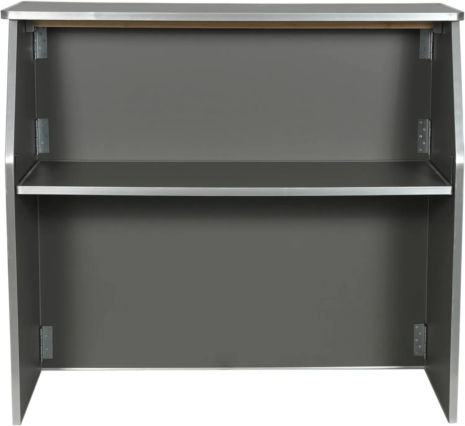 Flash Furniture Amara 4' Gray Laminate Foldable Bar - Portable Event Bar