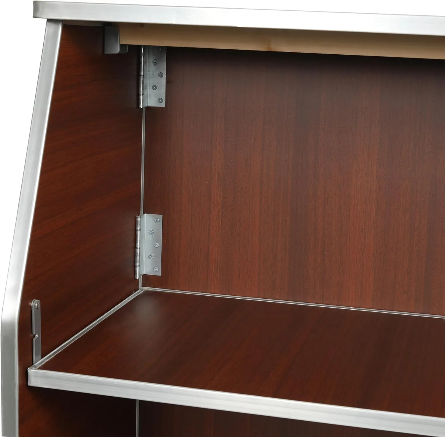Flash Furniture Amara 4' Walnut Woodgrain Laminate Foldable Bar - Portable Event Bar