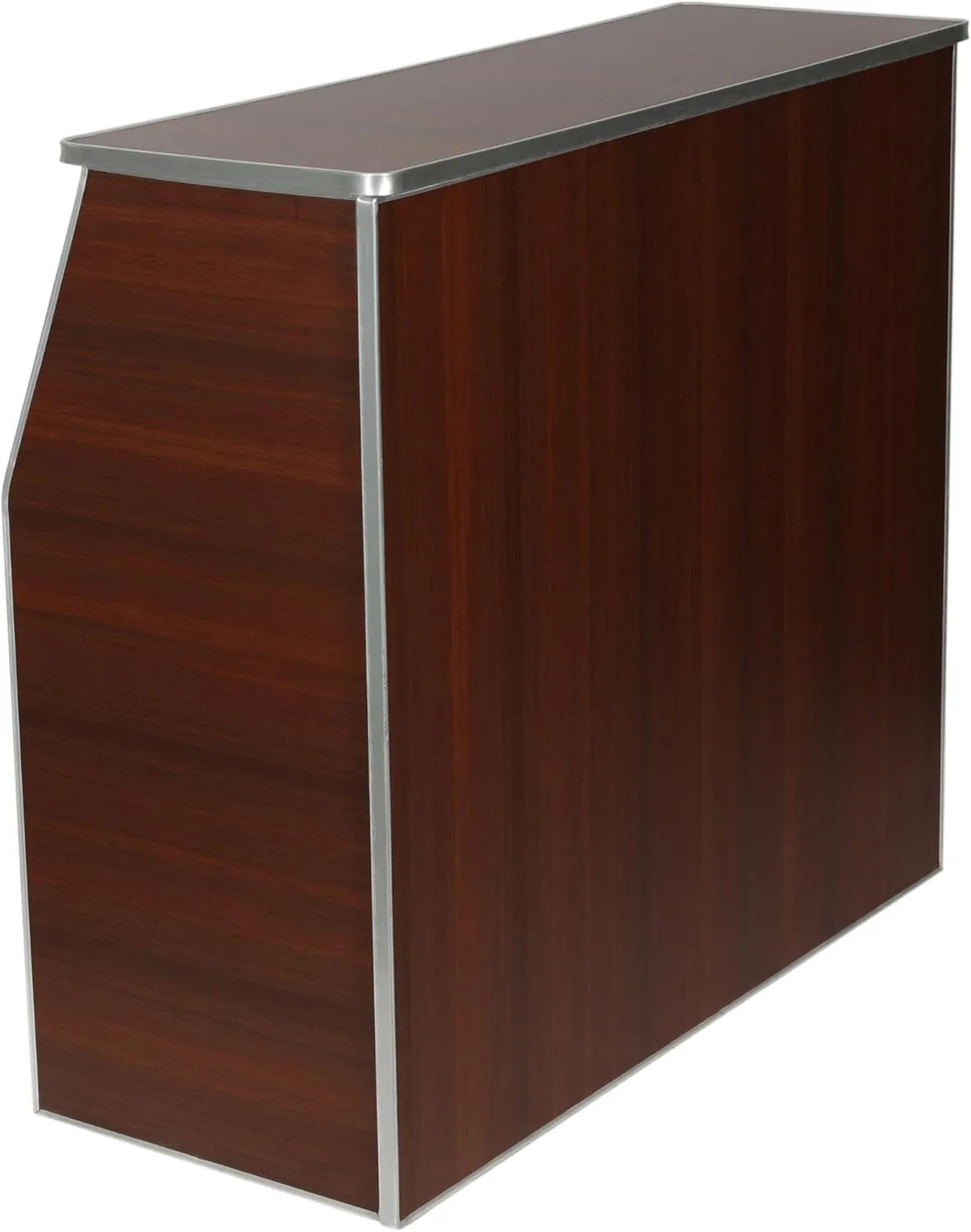 Flash Furniture Amara 4' Walnut Woodgrain Laminate Foldable Bar - Portable Event Bar