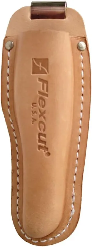 Flexcut Knife Sheath, Molded Leather, for All Standard Knife Profiles, Belt Clip Included (KN02)