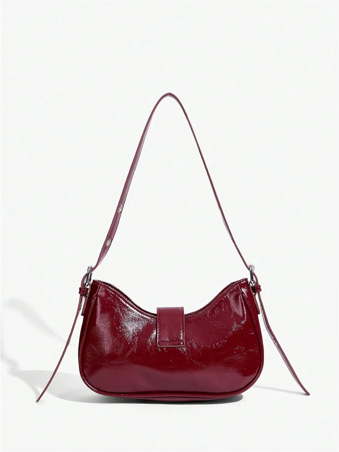 Floerns Women's Y2k Shoulder Bag Rivet Adjustable Straps Hobo Bag Punk Crossbody Purse