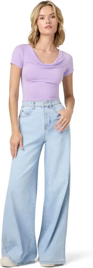 florence by mills Women's Total Softie Denim Wide Leg Jeans