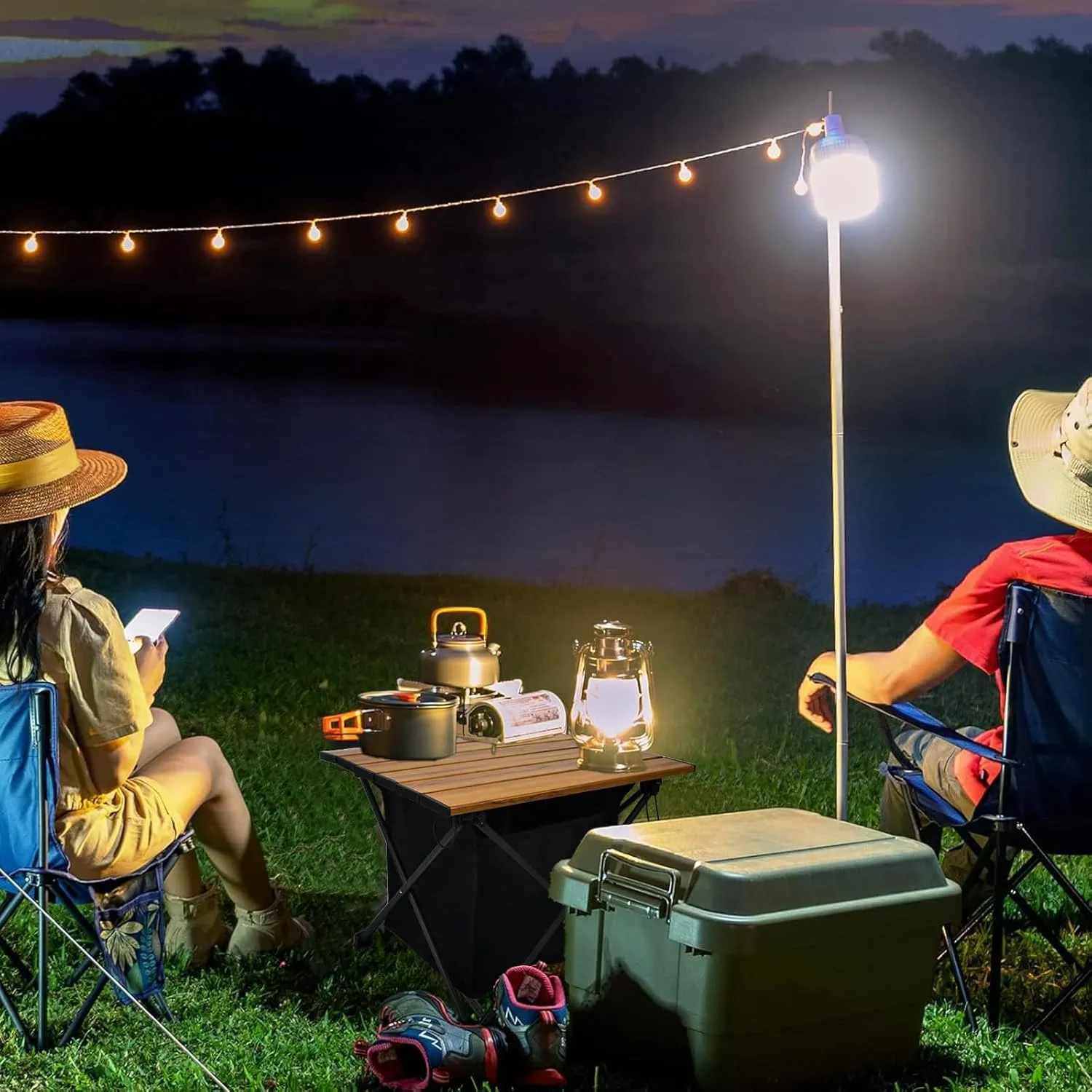 Foldable Camping Side Table, Ultralight Small Beach Aluminum, Portable Outdoor Table with Carry Bag and Storage for Picnic, Grill, Hiking, Fishing, Sand, Camping, Nature