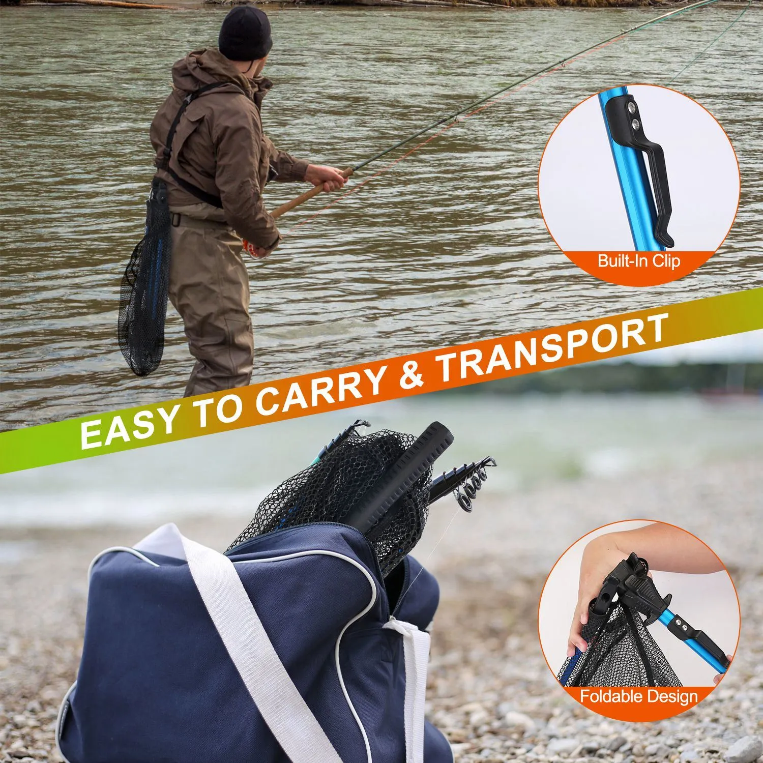 Foldable Fishing Net – Durable & Portable
