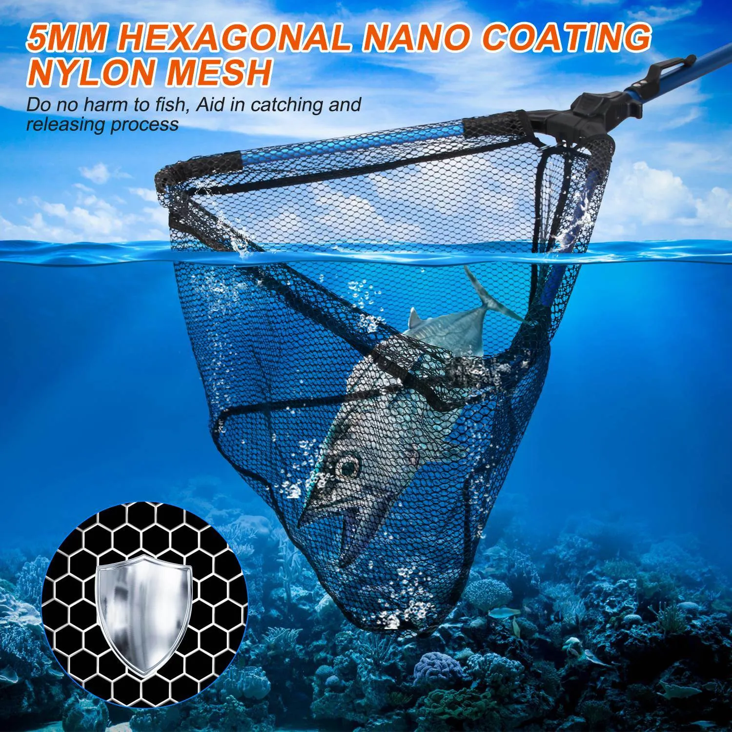 Foldable Fishing Net – Durable & Portable