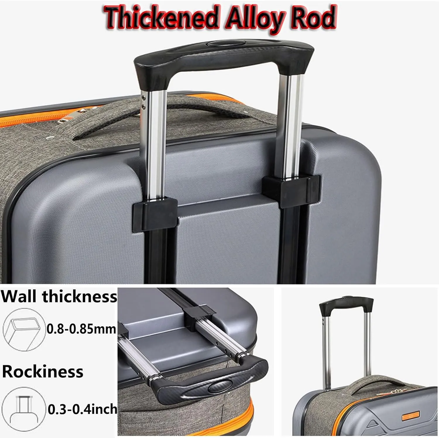 Foldable Luggage, Space Separation Design, Large Capacity Hand Suitcase,Resistant To Drop And Pressure, Hard Shell Storage Box (Color : Red, Size : 24inch)