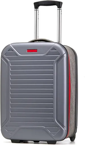 Foldable Luggage, Space Separation Design, Large Capacity Hand Suitcase,Resistant To Drop And Pressure, Hard Shell Storage Box (Color : Red, Size : 24inch)