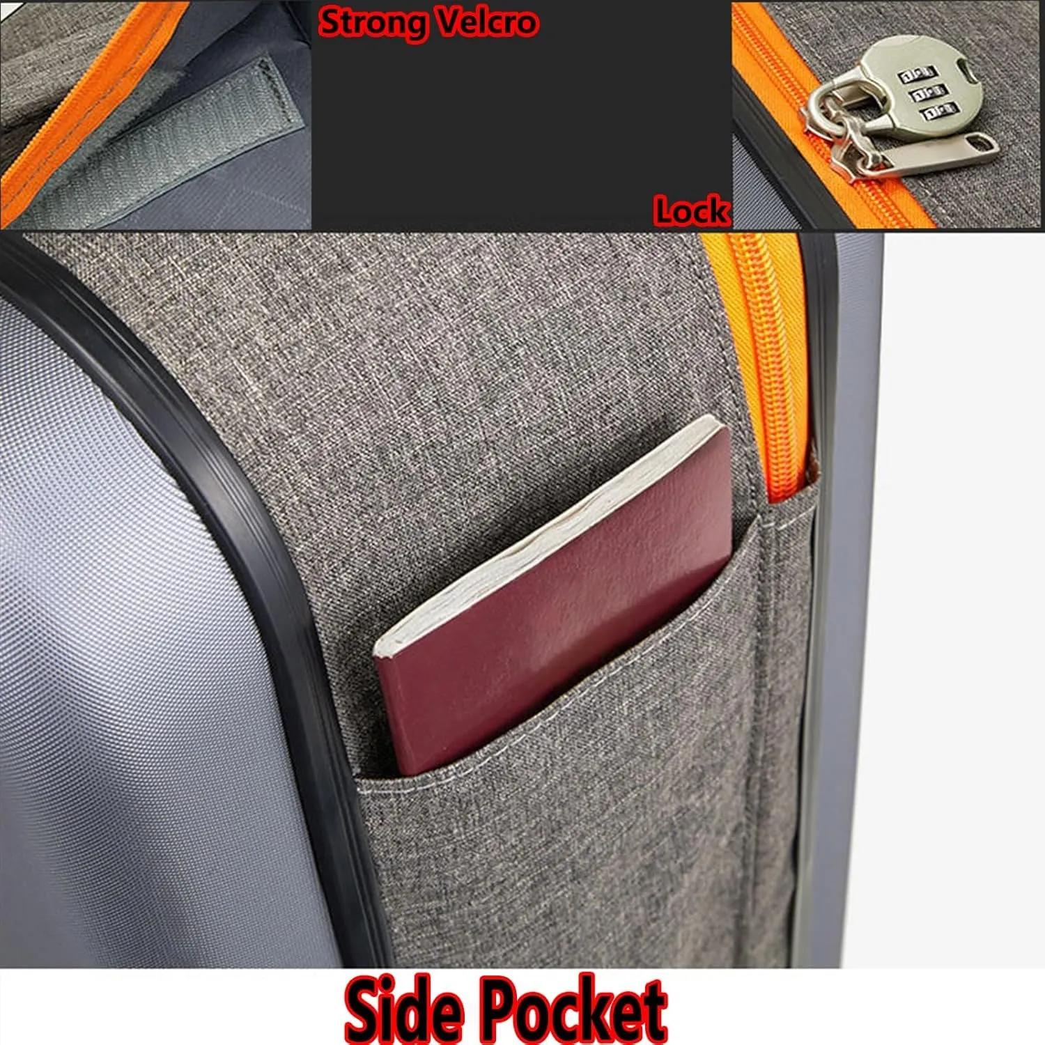 Foldable Luggage, Space Separation Design, Large Capacity Hand Suitcase,Resistant To Drop And Pressure, Hard Shell Storage Box (Color : Red, Size : 24inch)
