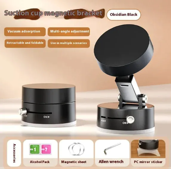 Foldable Magnetic Vacuum Car Phone Holder